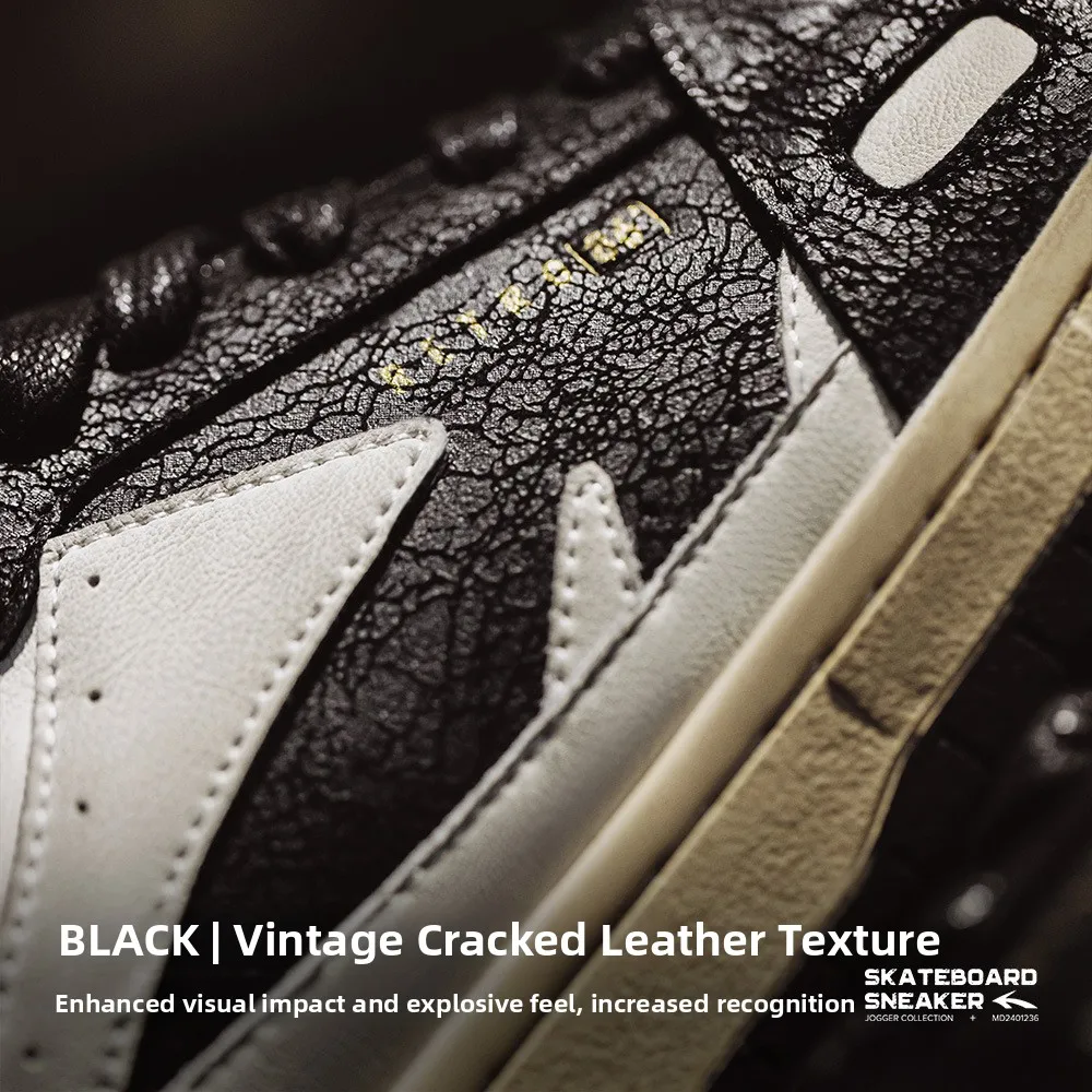 maden-retro-skate-oes-men's-low-top-soft-bot-casual-versatile-spring-summer-leather-patchwork-round-toe-rubber-outsole