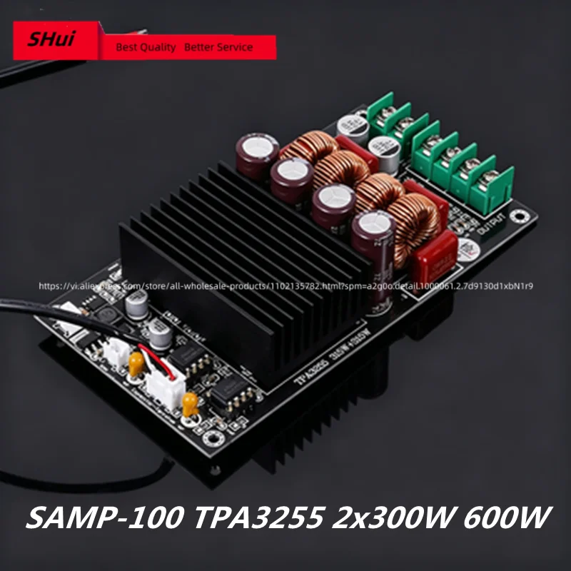 SAMP-100 TPA3255 2x300W 600W fever HIFI digital power amplifier high power 2 channels.