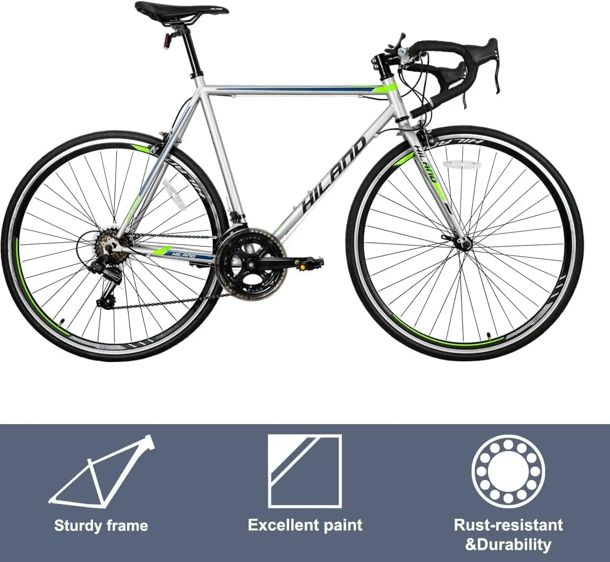 Road Commuter Bike, 700C Wheels City Bike, 14 speeds Racing Bike for Men Women, Urban Adult Bicycle