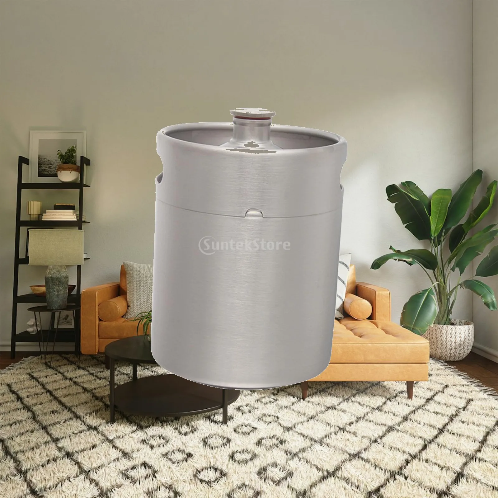 Stainless Steel Keg Growler Beer Transfer Dispenser Mini Alcohol Bar Bottle for Home Brews Camping Use