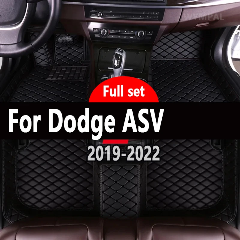 Car Floor Mats For Dodge ASV Ram 1500 DT 2019~2022 Anti-dirt Carpets Leather Floor Mat Rugs Pad Interior Parts Car Accessories