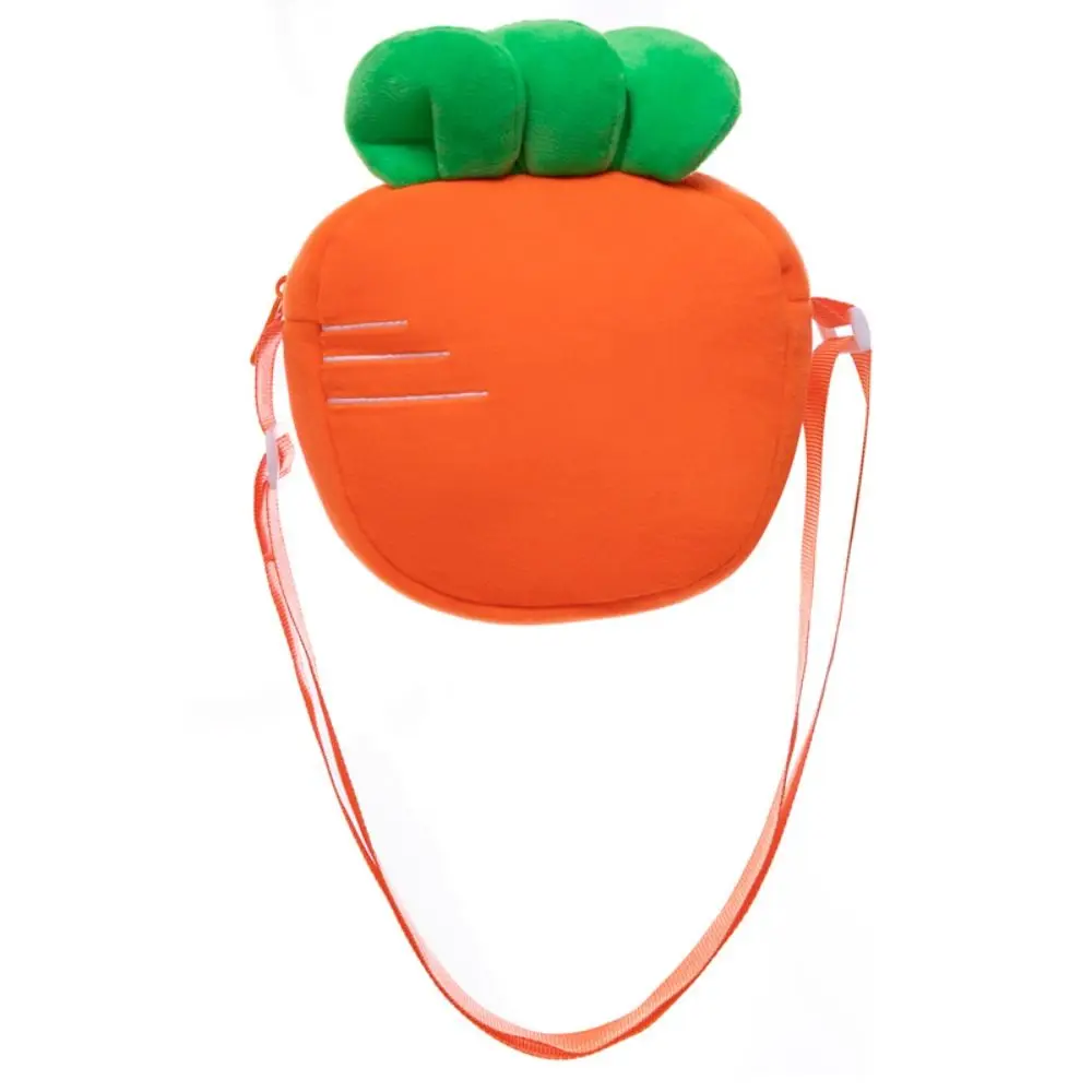 Candy Bag Strawberry Carrot Kids Plush Bag Cute Fruit Messenger Plush Shoulder Bags Kawaii Cartoon Crossbody Bag Coin Purse