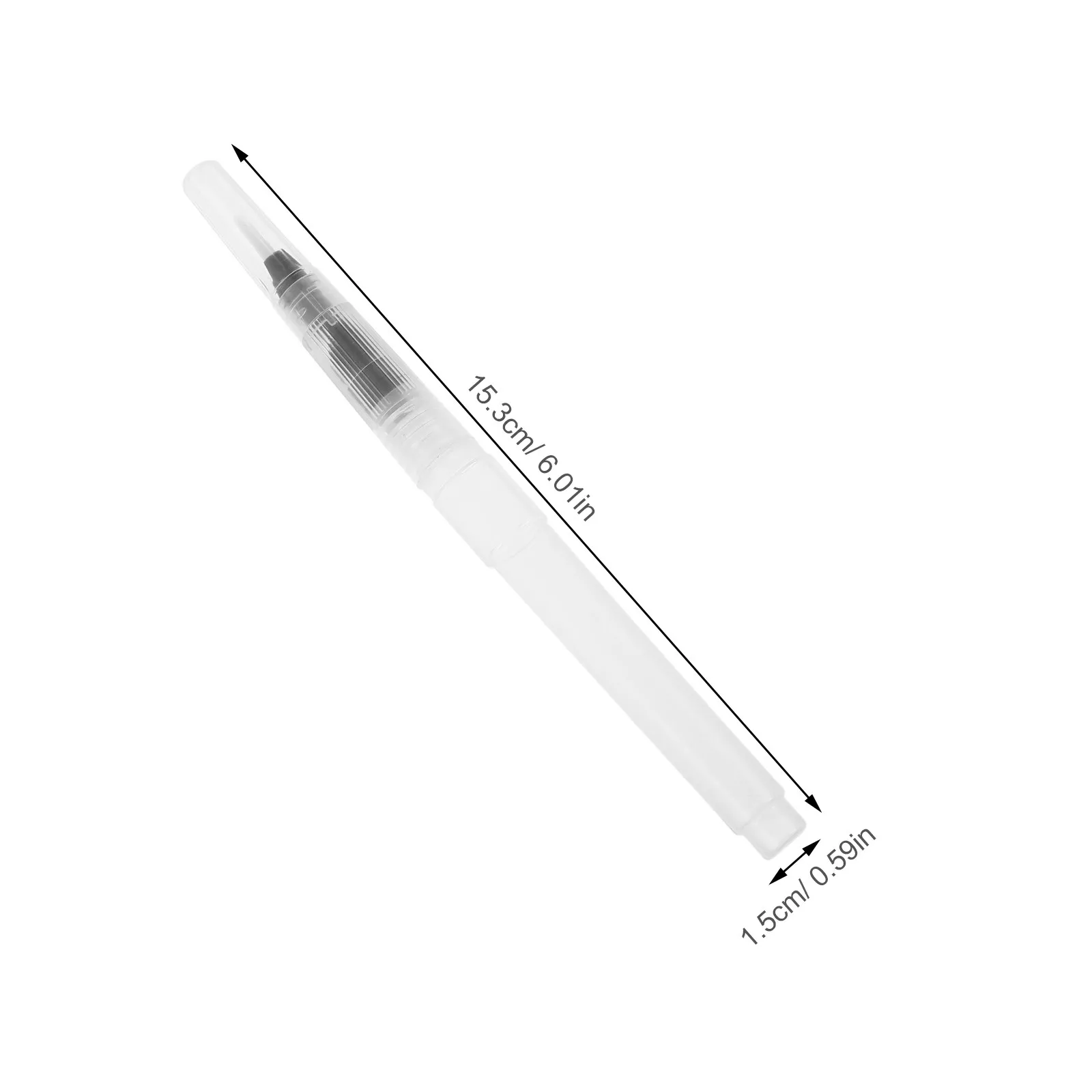 6Pcs Watercolor Brushes Refillable Water Brush Pens Flat Tip for Travel Outdoor Drawing Watercolor Painting Art Supplies