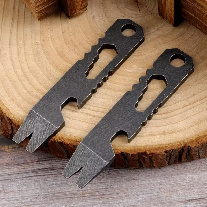 Multifunktionaler Hebel aus Edelstahl, Outdoor-Werkzeug, Tragbarer Schlüsselanhänger, EDC-Schraubenschlüssel, Portabler Flaschenöffner – Detail 5