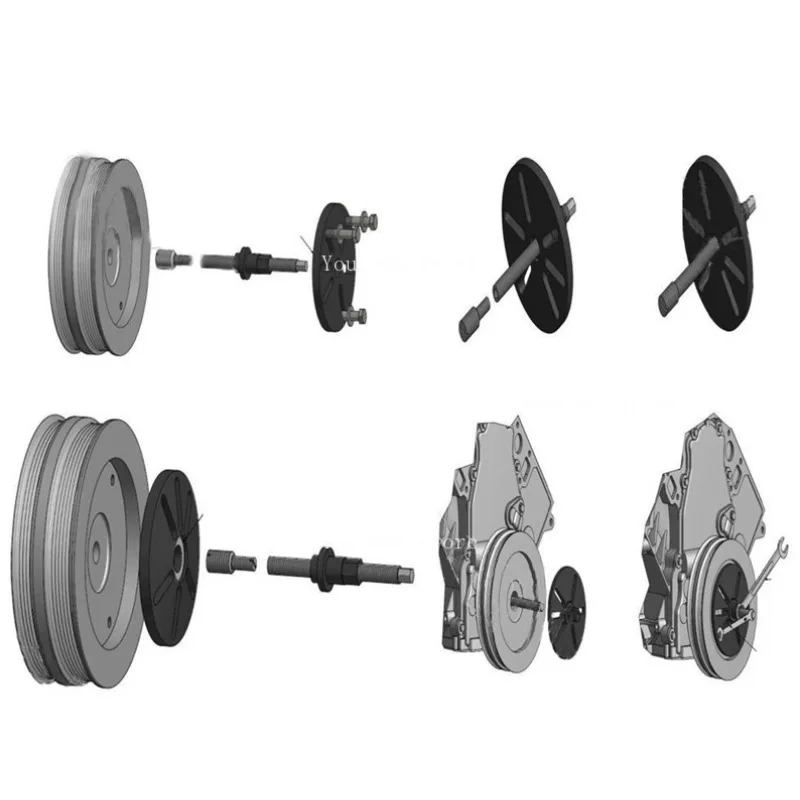 

Suitable for crankshaft pulley disassembly tool, crankshaft belt drive timing pulley disassembly tool, and maintenance tool