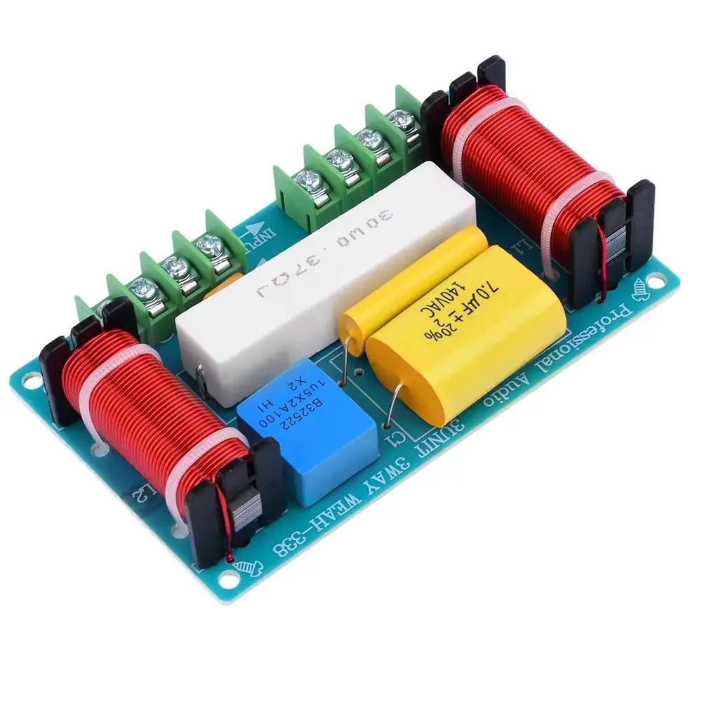 

3 Way Audio Frequency Divider 120W 980Hz-5000Hz Frequency Divider DIY Midrange Bass DIY Speaker Filter Circuit Home Theater