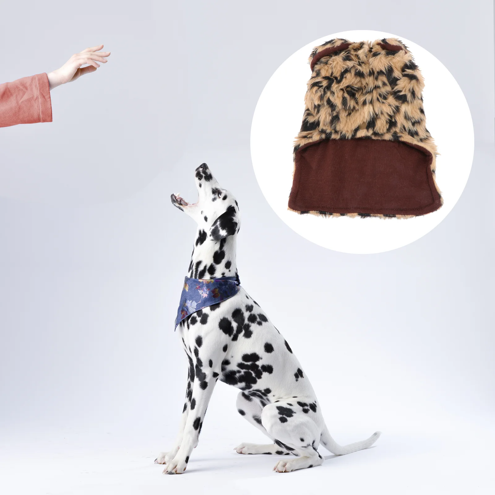 Chihuahua Leopard Doggie Accessories Turtle Neck Sweater Flush Clothes Overcoat Jacket Warm Keeping