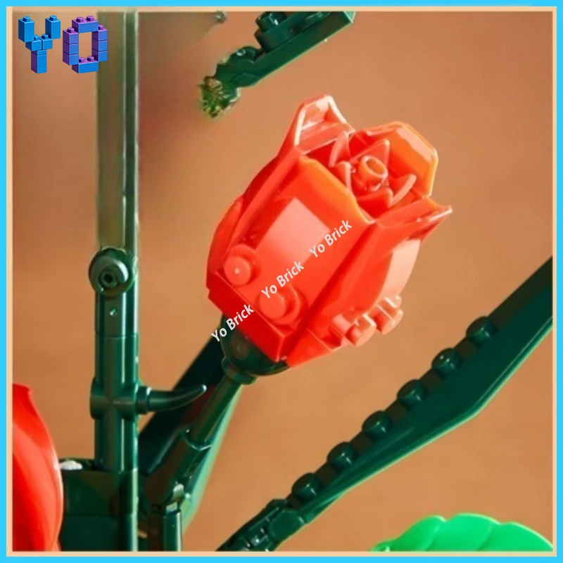 

3036 Милые мини-конструкторы в виде цветов: Кофейная чашка и роза. Декоративное украшение, подарок.