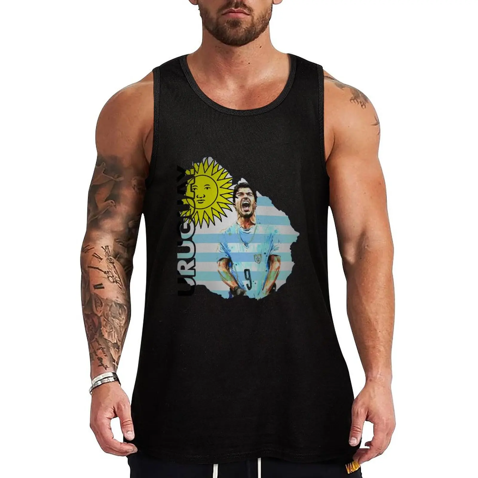

Uruguayan Soccer Team, Luis Suarez Uruguay Tank Top singlet for men T-shirt sports bodybuilding t-shirt