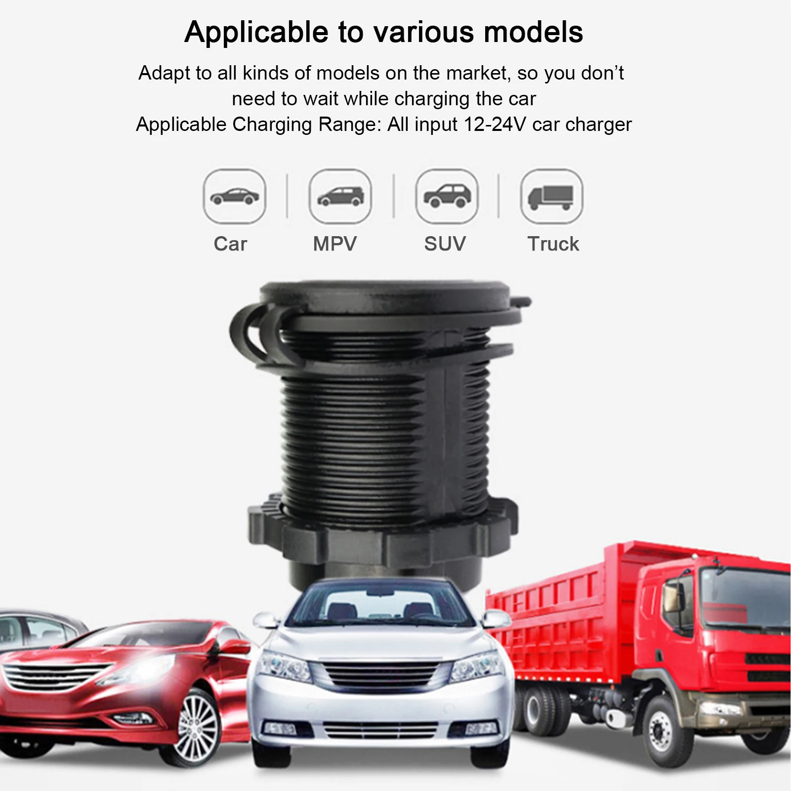 Car Fast  Modified Car  TPYE C+QC3.0 Fast Charging Dual Port Output High Current Full Protocol TPYE C Car