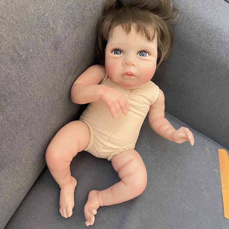 48CM Newborn Baby Reborn Miley Lifelike Baby  Multiple Layers Painting 3D Skin with Visible Veins High Quality for Girls Gift