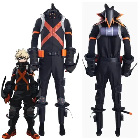 애니메이션 Katsuki Bakugou 할로윈 Battledress 전투복 카니발 정장 코스프레 의상 할로윈