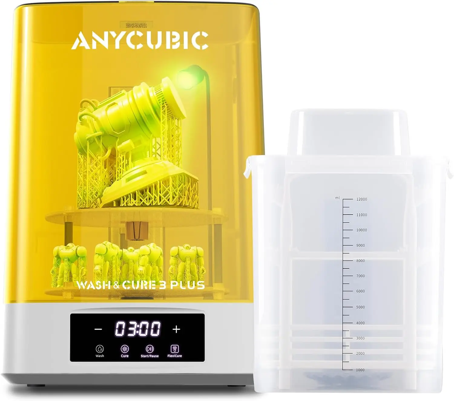 ANYCUBIC Wash and Cure 3 Plus Station, Size-upgrade Wash Cure Machine with Gooseneck Light,