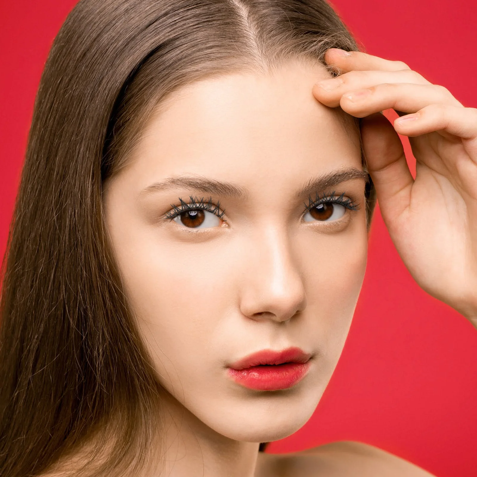 5 Paar falsche Wimpern, natürliches, dichtes Design, leichtes Schönheitszubehör, einfach zu verwendende Faserwimpern, wasserfestes Augen-Make-up