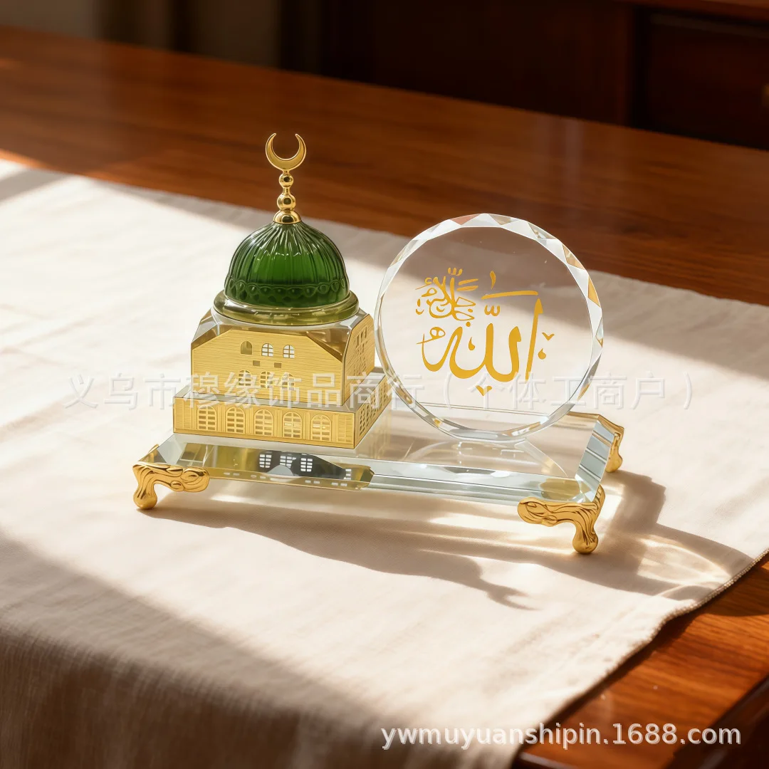 DSA simple Qingsi round brand ornament, round engraving process, desktop soft decoration trinkets