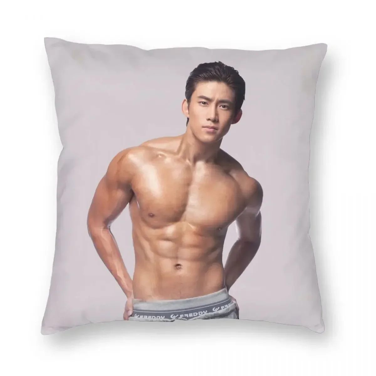 Ok Taecyeon Square Pillowcase Polyester Pattern Zip Decor Pillow Case Room Cushion Cover 40x40cm 16x16Inch 45x45cm 18x18Inch