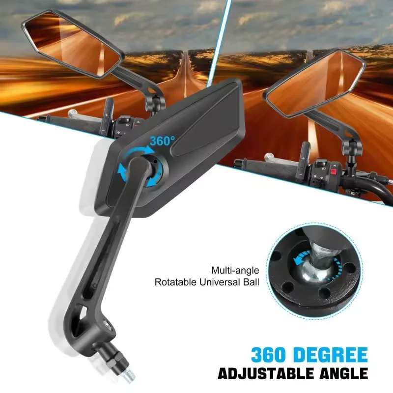 2Pcs/Pair Motorcycle Rearview Mirrors Kits Rotate Adjustable X‑ADV XADV ADV750 Special Edition Adventure Pack