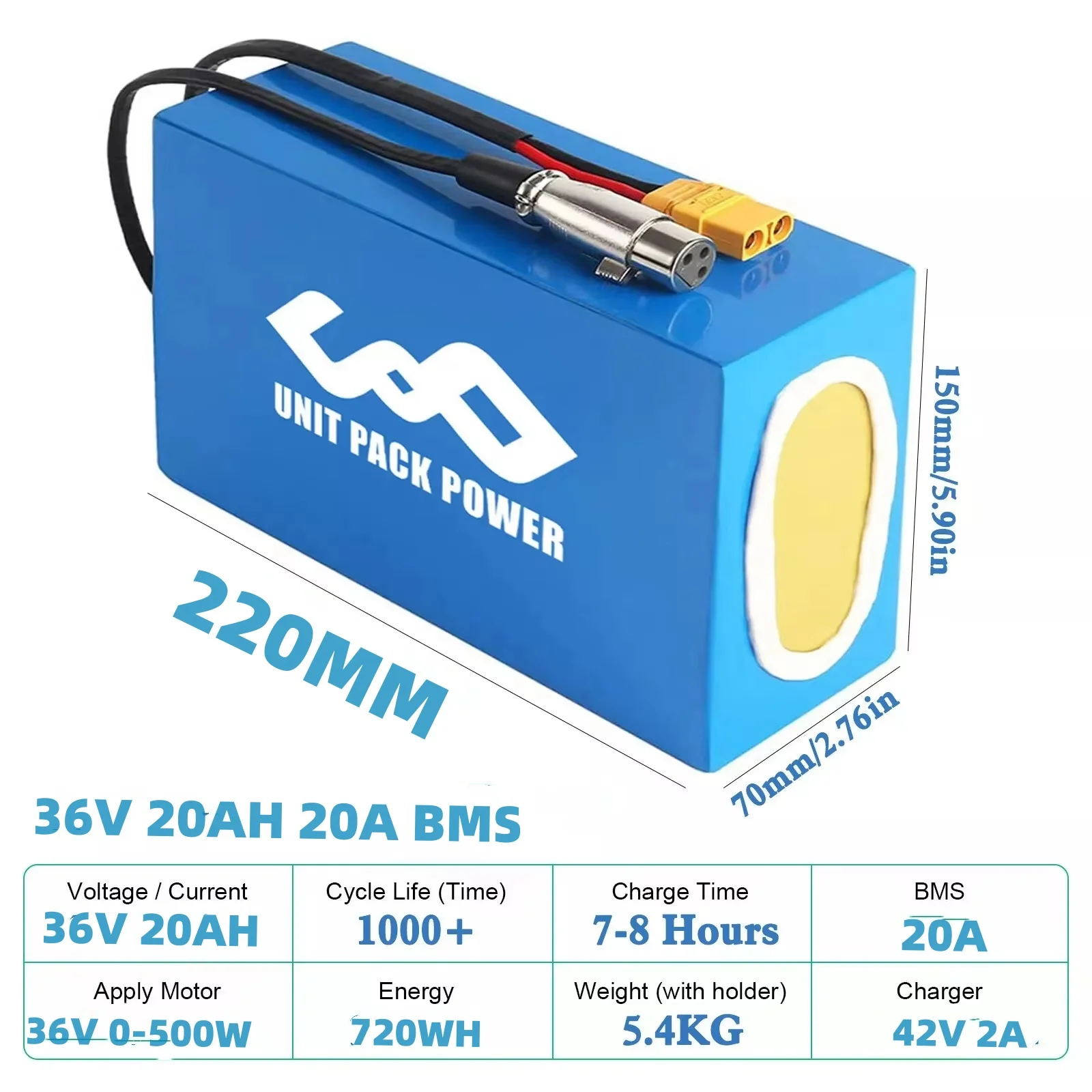 Wasserdichter Lithium-Akku für E-Scooter E-Bike 36V-60V 20Ah25Ah Hochleistung 250W-3000W Geeignet für Motorrad/Dreirad/Fahrrad – Detail 8