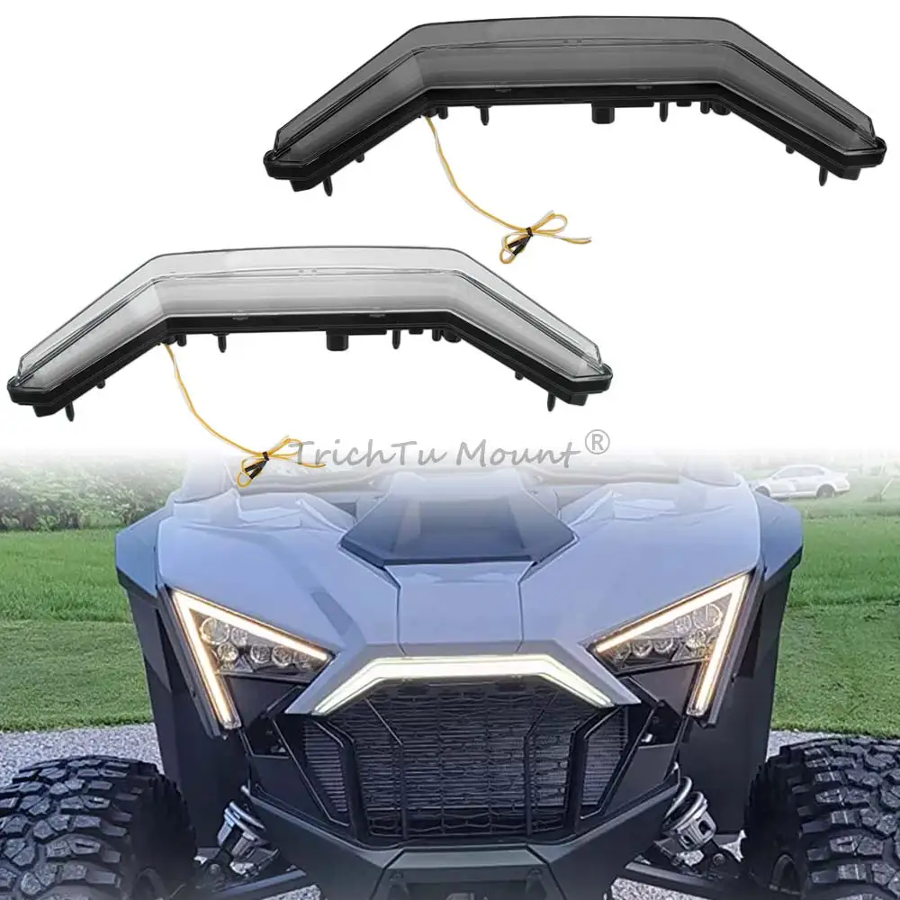 

Передний светодиодный акцентный свет 12 В с указателями поворота, совместимый с автомобильными аксессуарами RZR Turbo R Sport 2022-2024 гг.