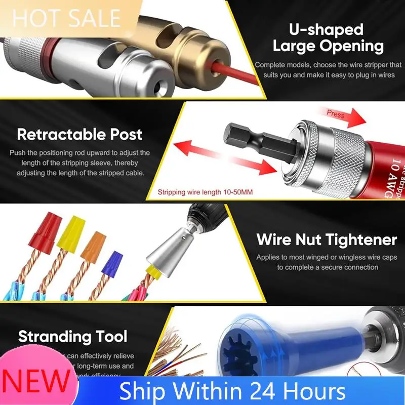 

A78K New Wire Stripper Fordrill Wire Twister Tool Fordrill Electrical Tool Wire Nut Twister