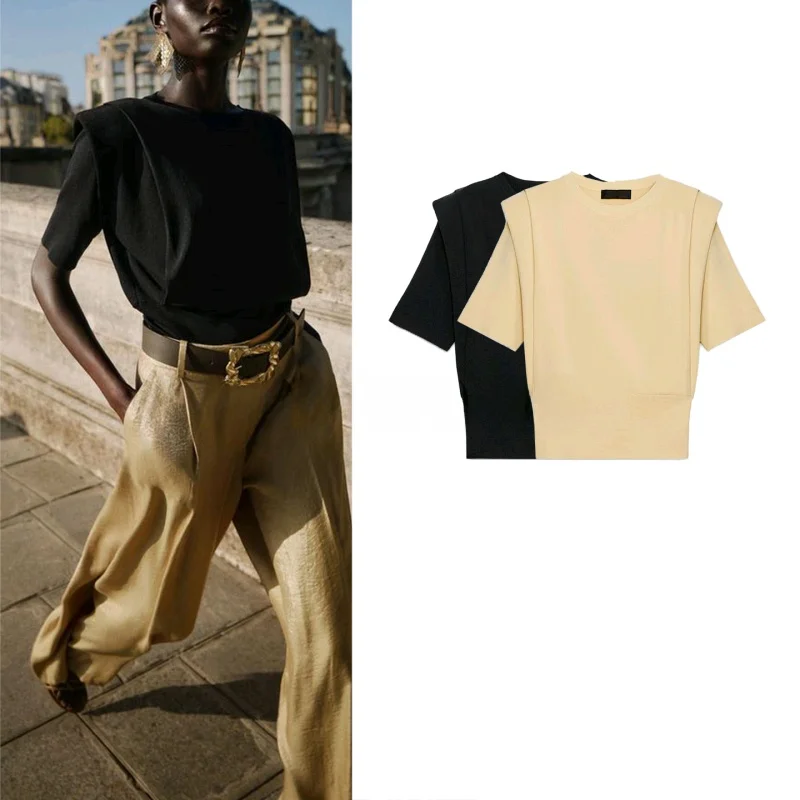 Women's Knitted ort Sve round Ne Pullover Polyester Fiber Casual Loose Fit New Autumn Faion Decorative Pleating