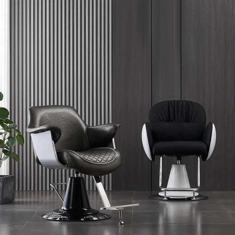 Trendy Salon Barber Chair for Hair Cutting Dyeing Styling, Simple Fashionable Swivel Beauty Chair for Hairdresser