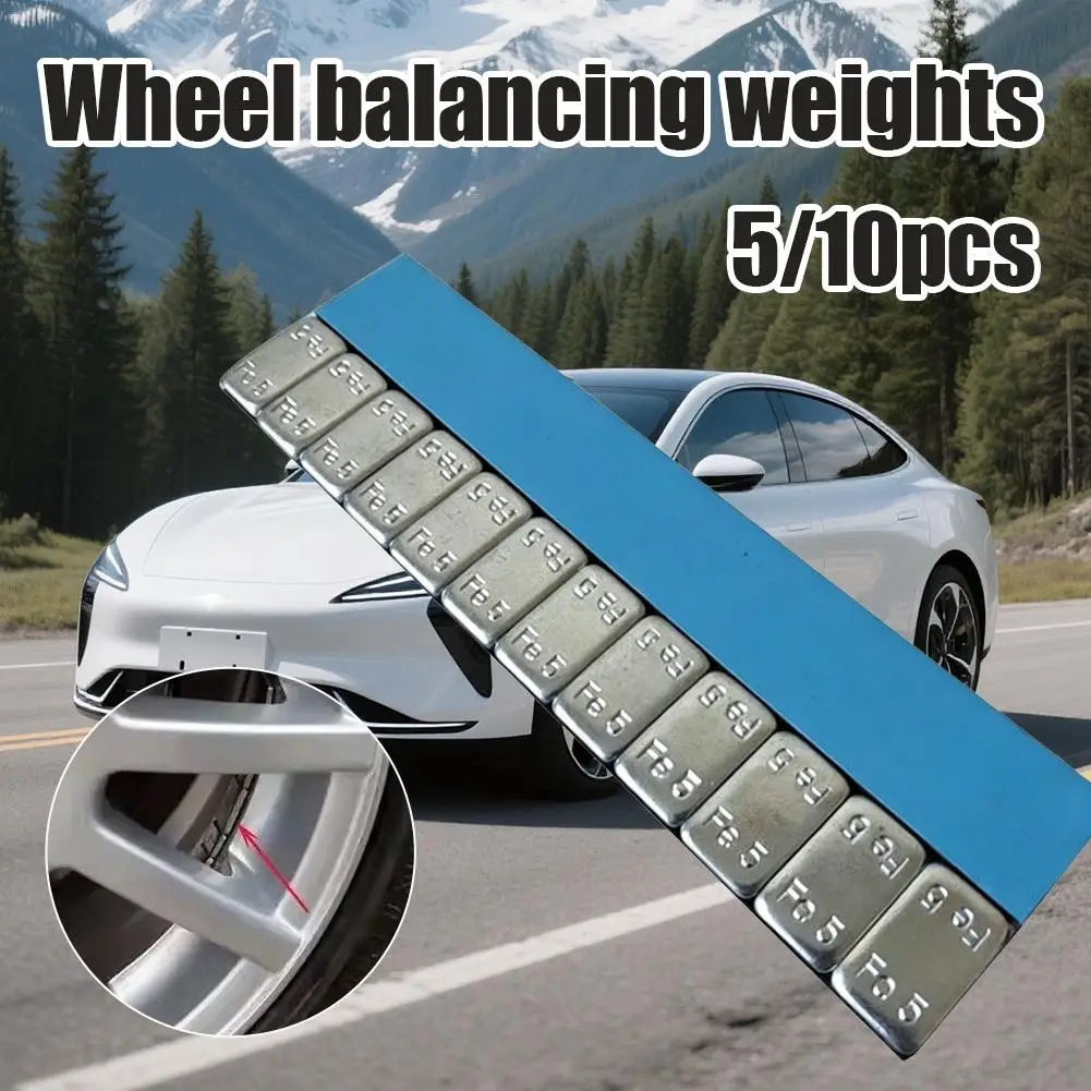 

5/10Pcs Wheel Balance Weight Block Auto Tire Balancing Weights Accessories Car Tire Adhesive Iron For Car Motorcycle