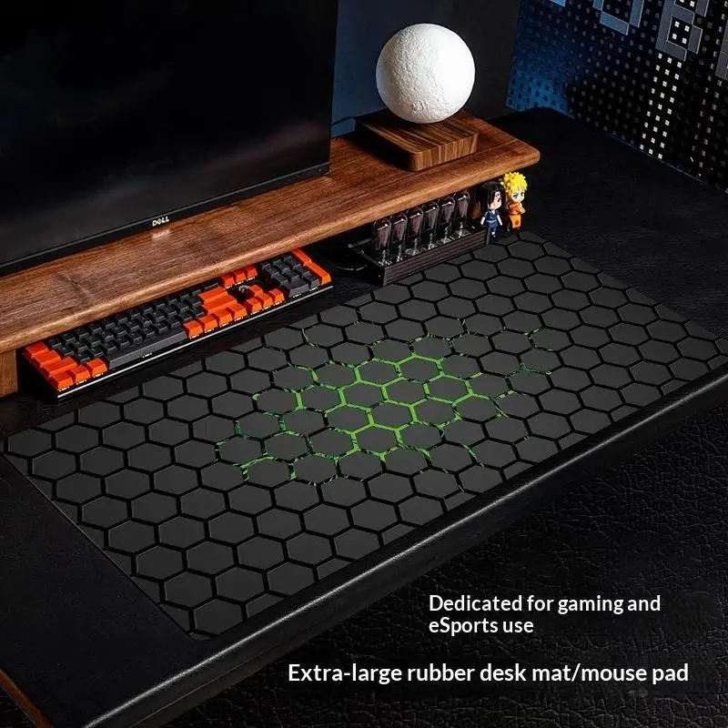 Hexagon Mouse Pad  Edged Waterproof Desk Mat 1PC Perfect for Computer Gaming Home Office Decor