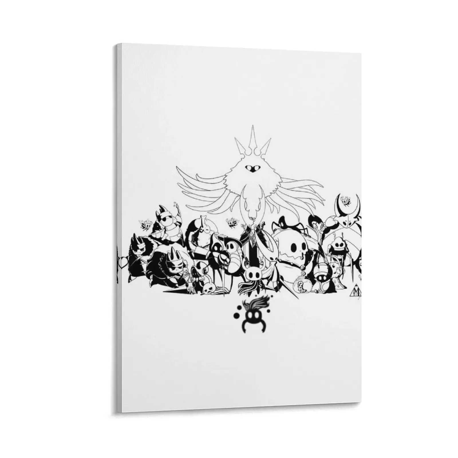 

Hollow Knight B&W Canvas Painting anime decoration Decoration for home room decor bedroom decoration