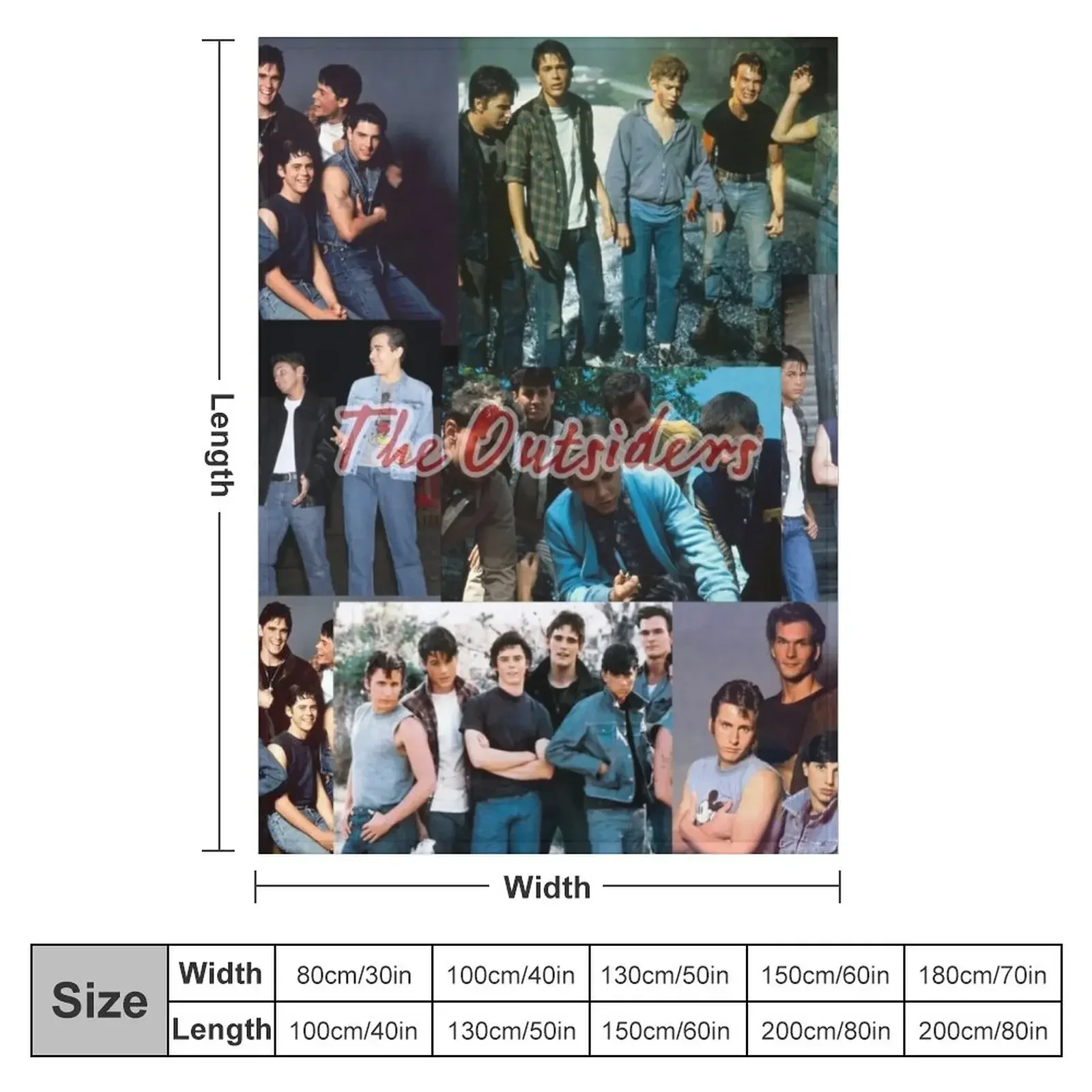 the outsiders scene collage Throw Blanket Weighted christmas decoration Flannel Fabric Blankets