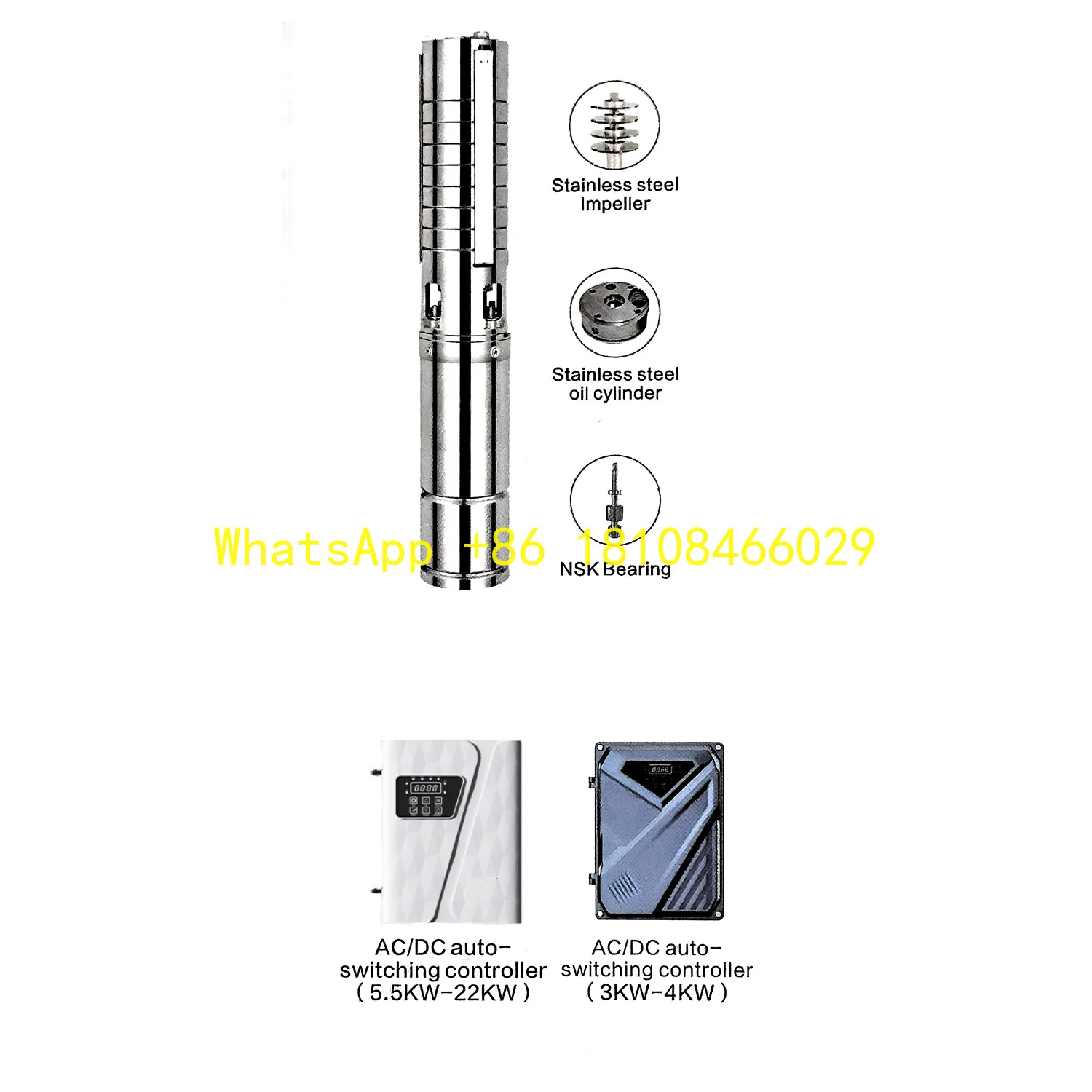

Pump Irrigation System Made of Stainless Steel Customizable High-Cost Effective 1hp 3hp 4hp 7.5hp 15hp Solar Submersible