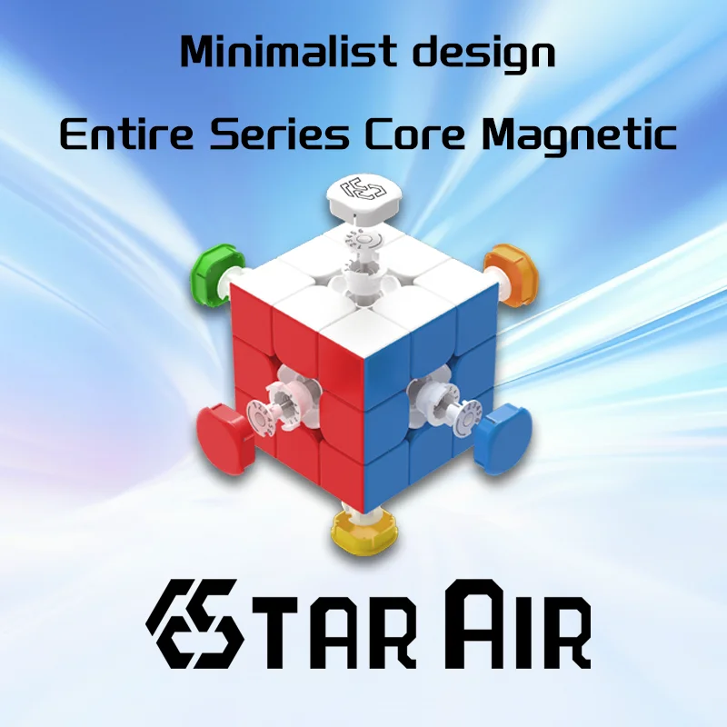 [Picube] ESCube EStar Air 3X3 Magnetic Magic Speed Cube Stickerless Professional Fidget Toys 3x3 ES Cubo Magico Puzzle