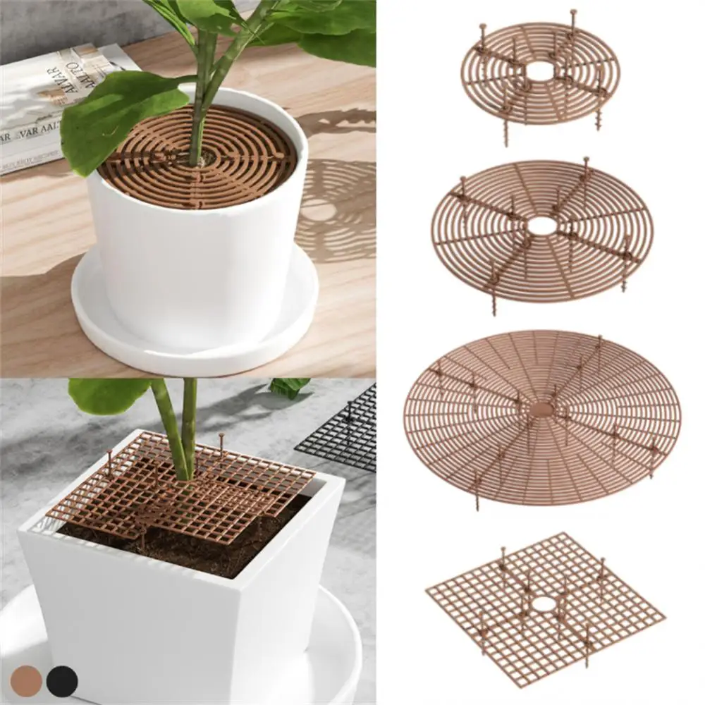 19/52CM Plant Pot Protector Covers Soil Protector Plastic Plant Pot Grid Soil Guard Cover Cat Dog Dig Stopper Garden Supplies