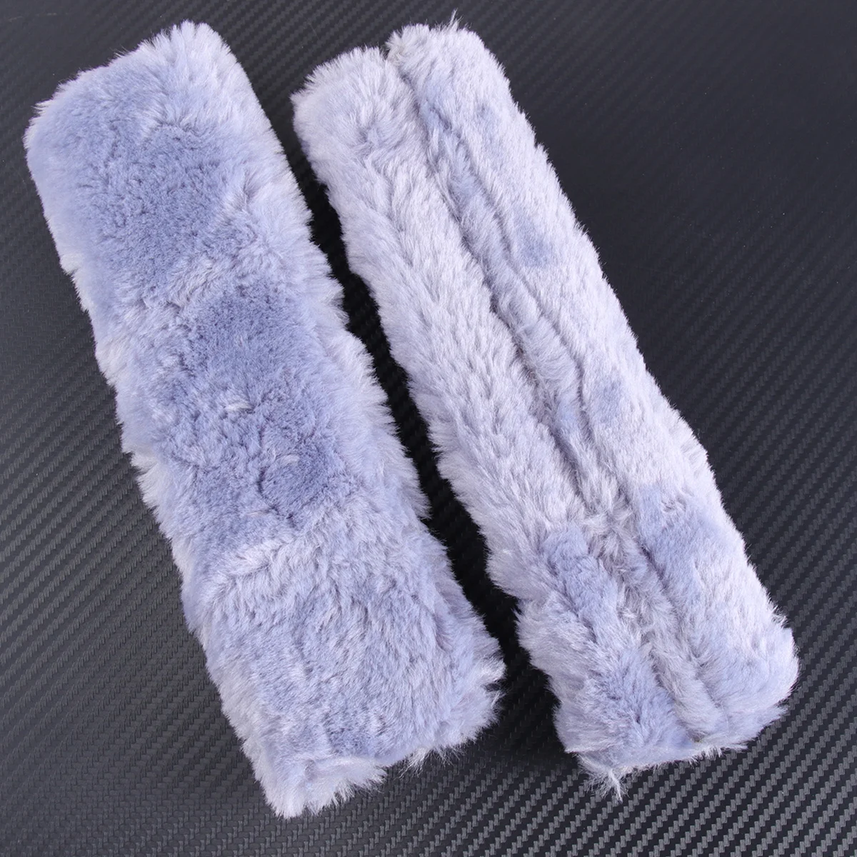 

Pair Shoulder Pads Artificial Sheepskin Car Safety Strap Cover Cushion Grey Comfortable Driving Seat Shoulder Pads