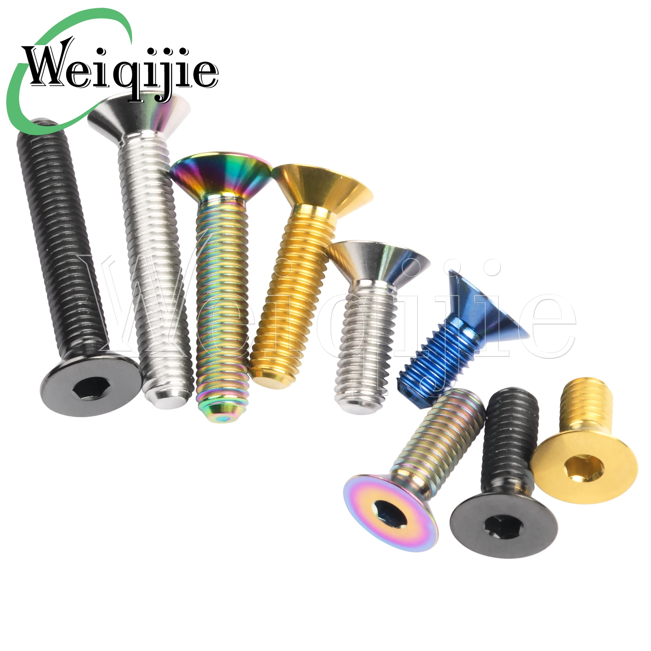 Weiqijie-Boulon en titane M3/figurine/M5, 6/8/10/12/15/18/20/25/30mm, accessoires de vélo