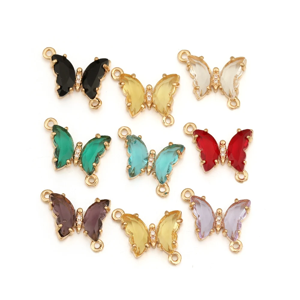 

Cordial Design 50Pcs 16*16MM Jewelry Accessories/DIY Connector/Butterfly Shape/Jewelry Findings & Components/Hand Made/CZ Charms