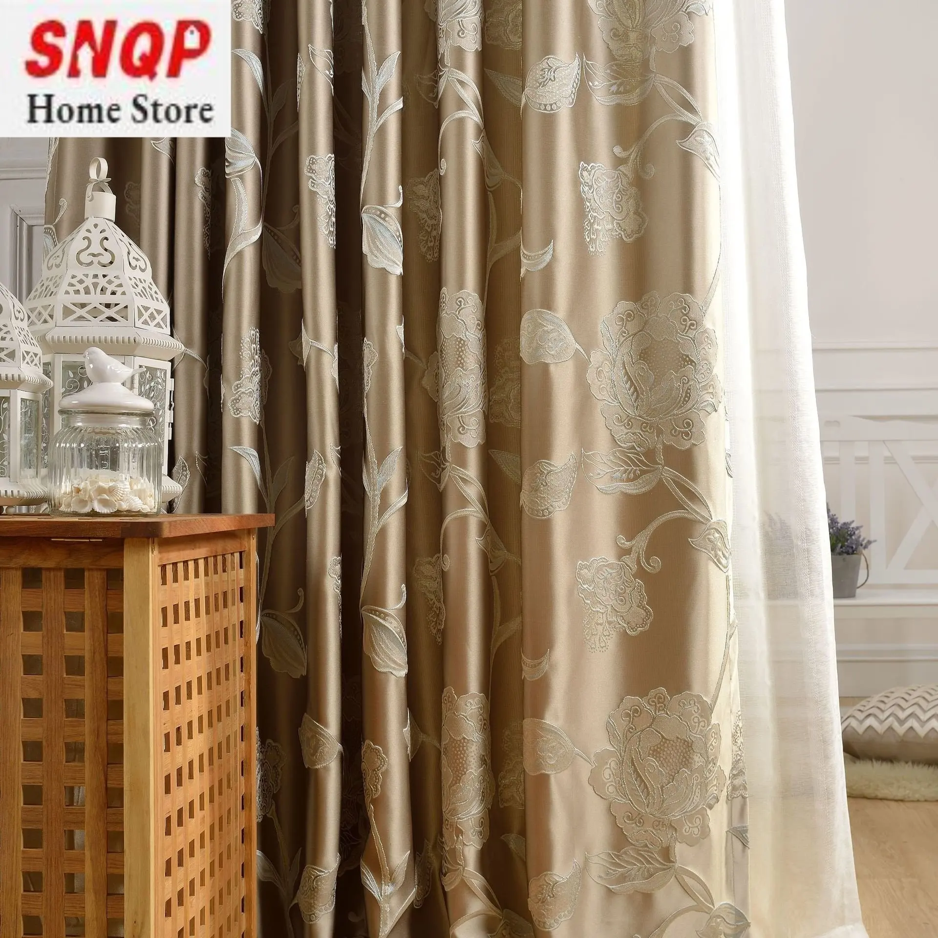 

New Chinese jacquard Chinese Satin curtain cortinas para la sala living room curtains curtains for bedroom