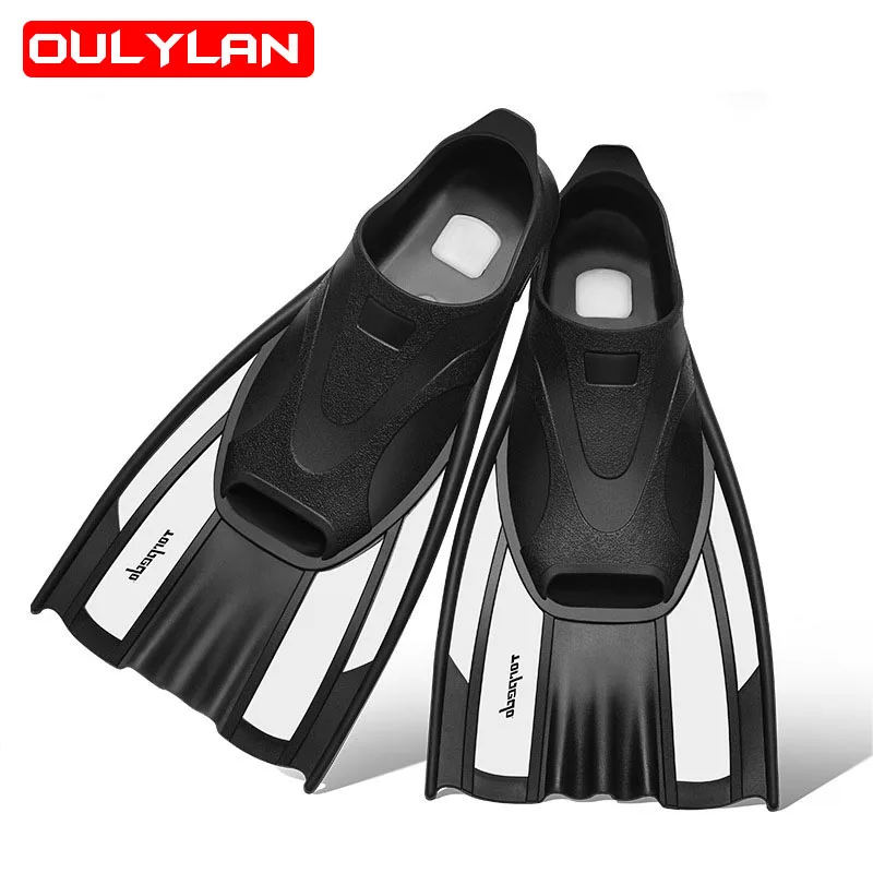 Professional Flexible Comfort Non-Slip Swimming Diving Fins Rubber Snorkeling Swim Flippers Water Sports Beach Shoes Black