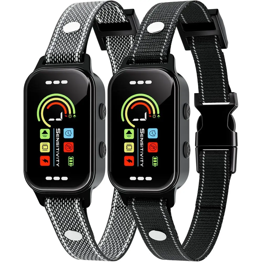 

Bark Collar 2 Pack,Bark Collar or Large Medium Small Dogs 8-120lbs,Rechargeable Anti Bark Training Collar with 7 Adjustable Sens