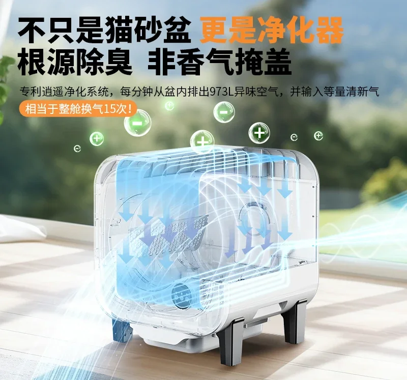 Automatic cat litter box intelligent cleaning visual version