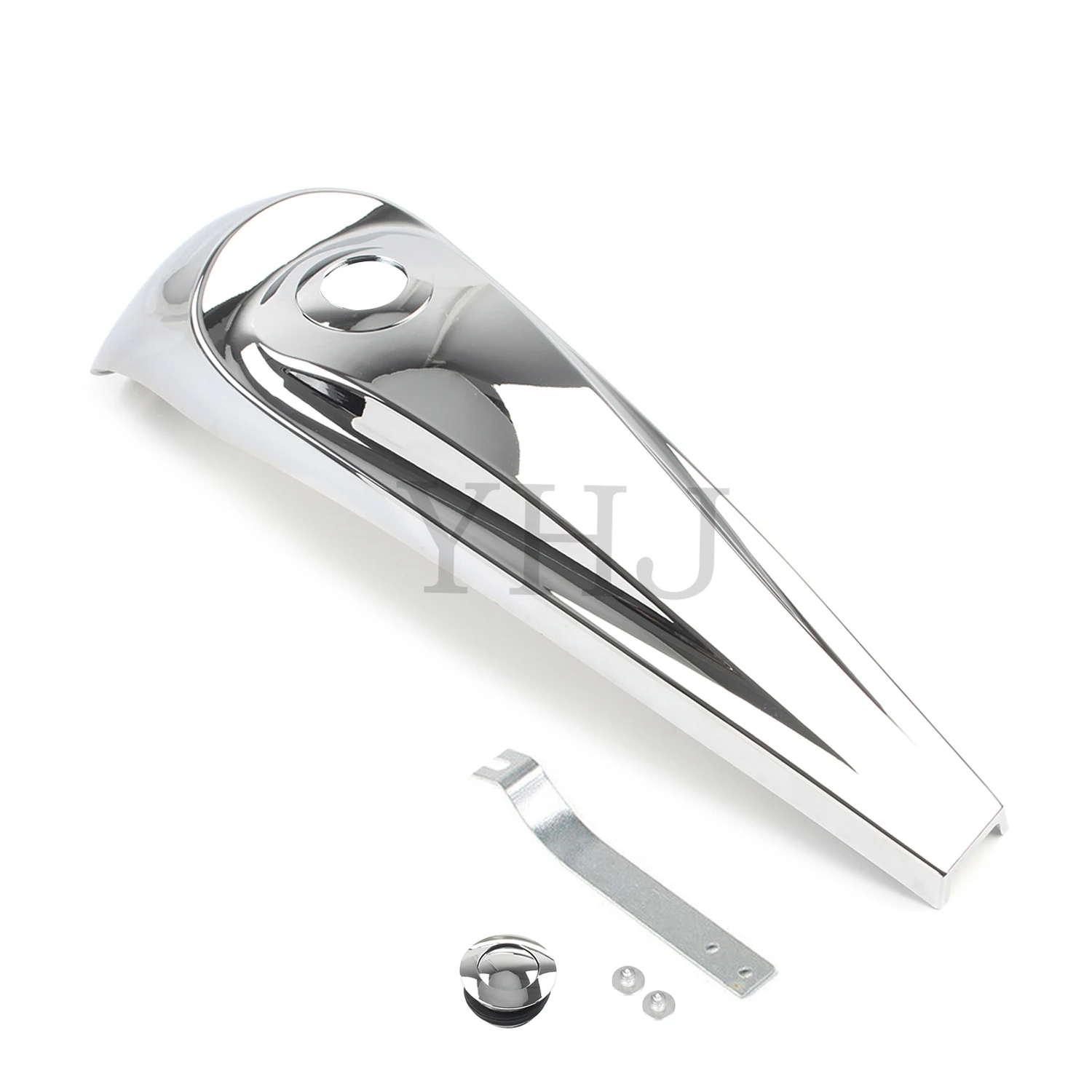 

Motorcycle Dash Fuel Console Covers Gas Tank Cap For Harley Touring Electra Glides, Road Glides 2008-2022 Gloss Black/Chrome