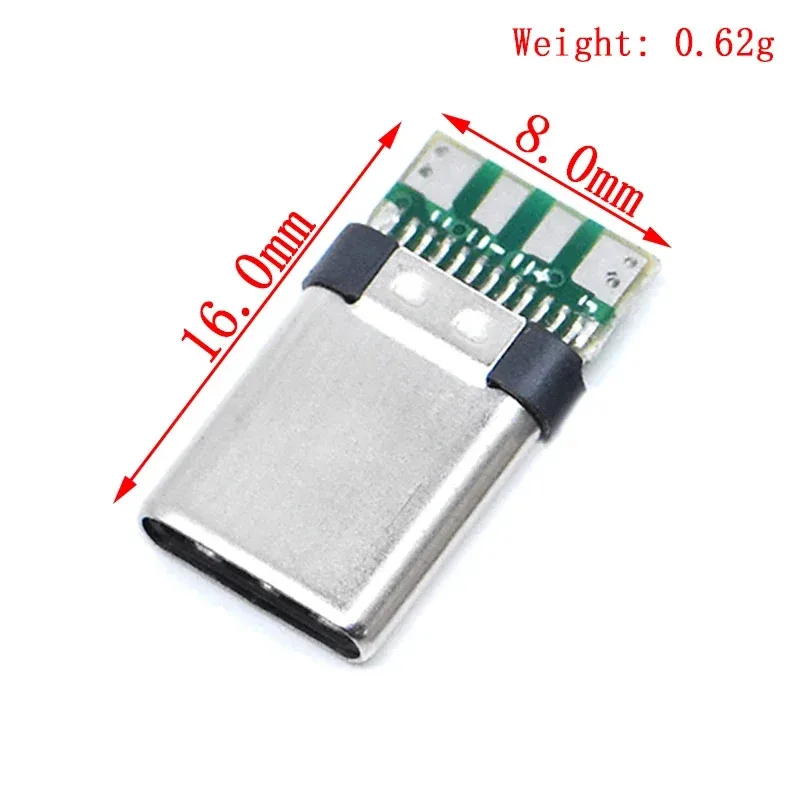 10pcs USB 3.1 ประเภท-C 24 Pins ชาย/หญิง SOCKET RECEPTACLE อะแดปเตอร์ SOLDER Wire & CABLE 24 Pins สนับสนุนบอร์ด PCB
