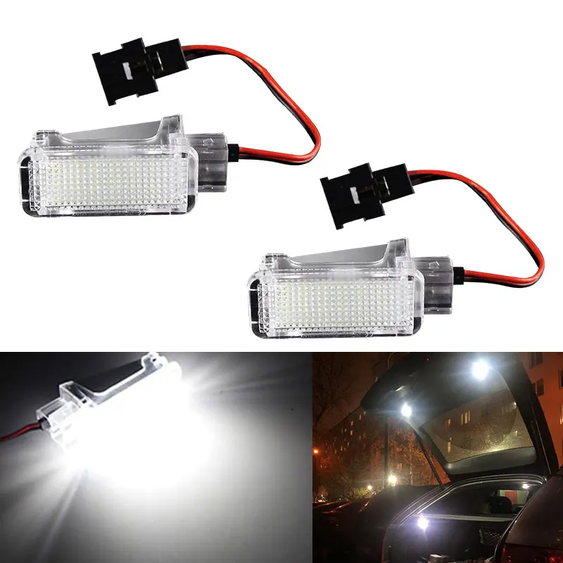 

2Pcs LED Footwell Courtesy Luggage Trunk Light For VW Jetta MK5 Tiguan Touareg Transporter T5 Eos Scirocco Audi Cayman