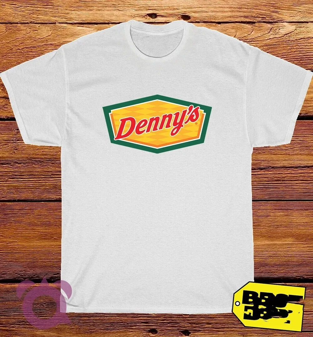 

2025 Summer New Hot Denny's Restaurant Logo Men's Funny T-shirt Printed Cotton Round Neck T-shirt for Men and Women