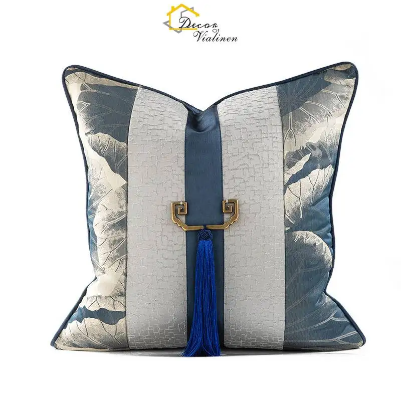 Luxury European Classical Aristocratic Style Throw Pillow Cases Decorative Tassels Cushion Covers for Couch Car Bedroom 20 X 20