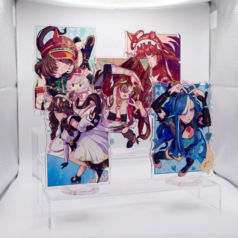 15cm Acrylic Keychain Stand Anime Uma Musume Hokko Tarumae Verxina Air Groove Desktop Decor Hobby Collectible Display Fans Gift