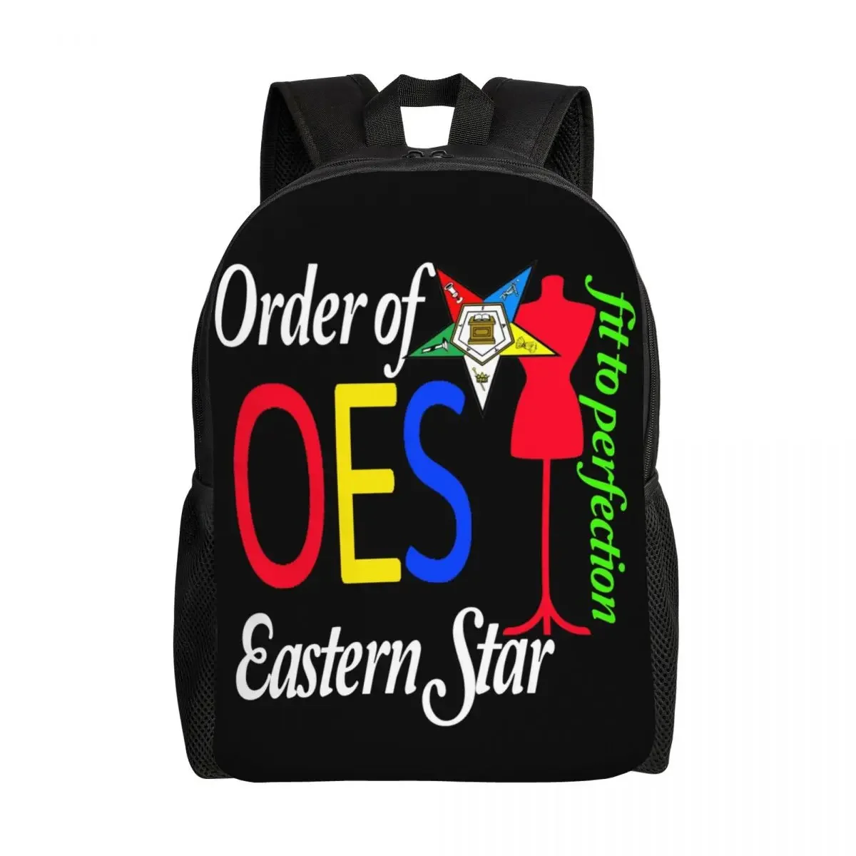 

Custom OES Order Of The Eastern Star Backpacks College School Student Bookbag Fits 15 Inch Laptop Sistar Freemason Bags