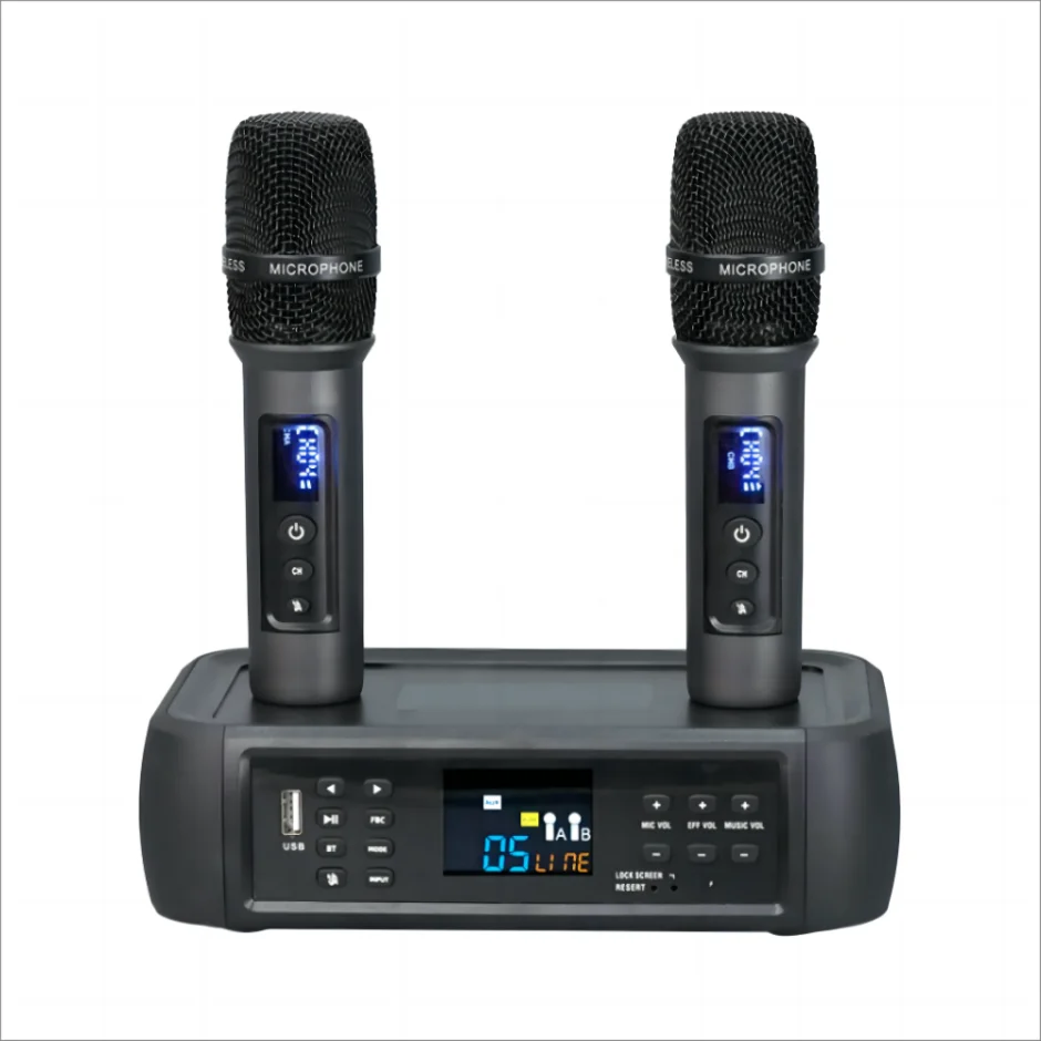 anti howling singing multi channel DSP microphone with optical input