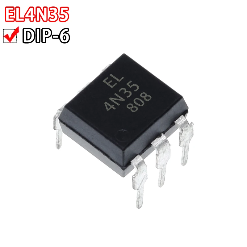 10PCS EL4N35 4N35 in-line optocoupler DIP6 photocoupler