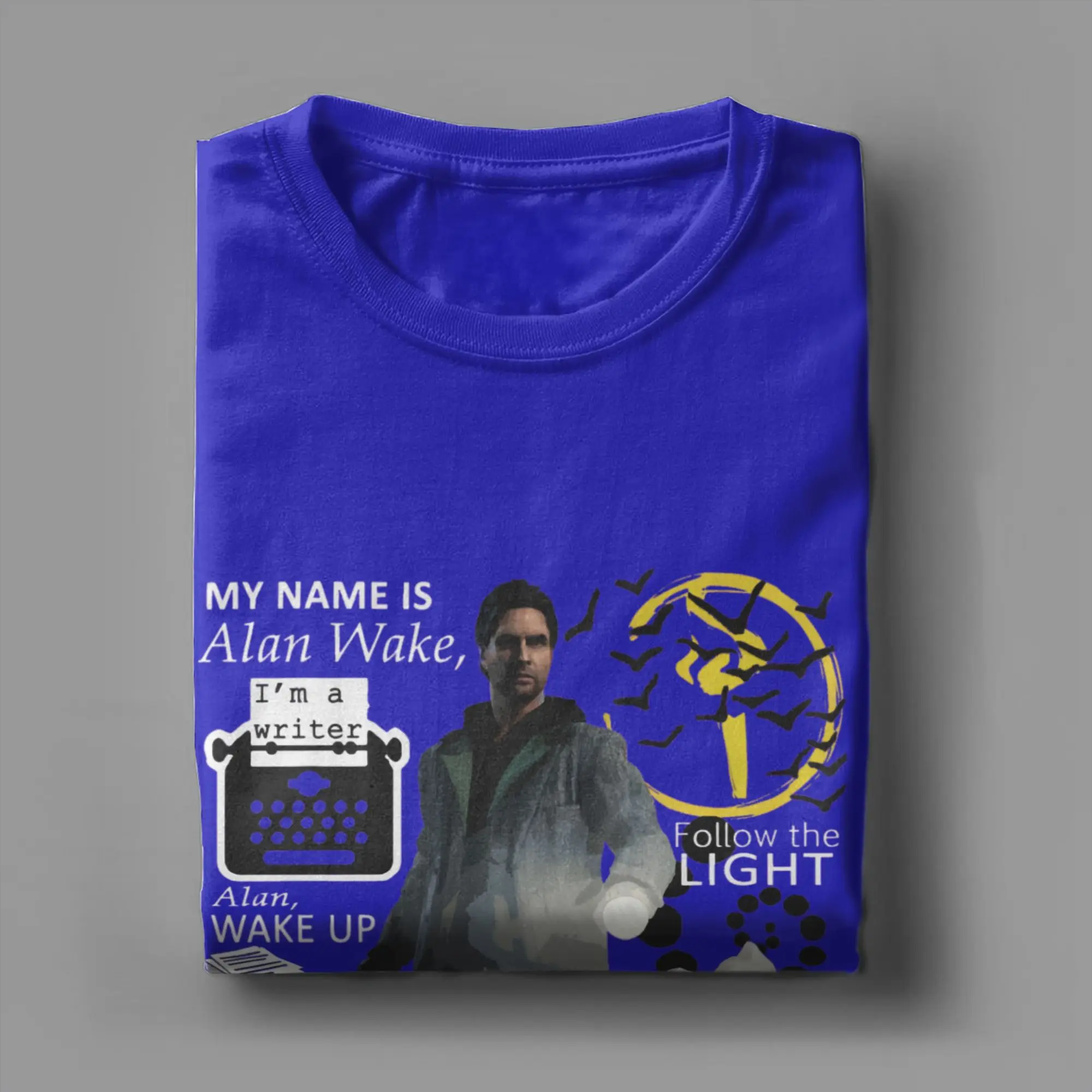 Vintage Alan Wake T-Shirt Men Crewneck Cotton T Shirts  Short Sleeve Tees Original Tops